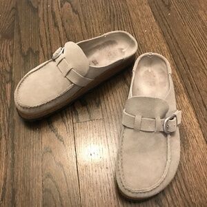 Birkenstock Buckley - light gray suede